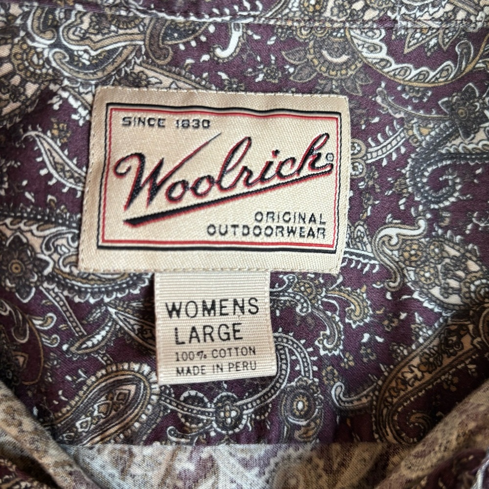Vintage 1990’s Paisley Button Down Collard Shirt - Picture 8 of 10